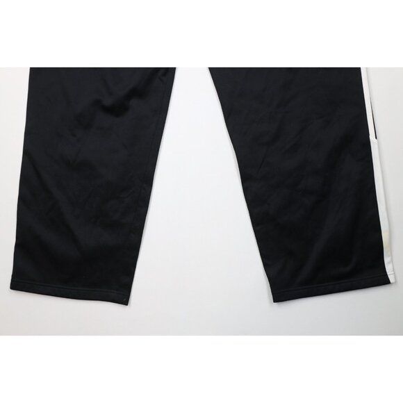 Adidas NBA Authentics Mens 2XL Striped Basketball Wide Leg Sweatpants Pants - Picture 14 of 15